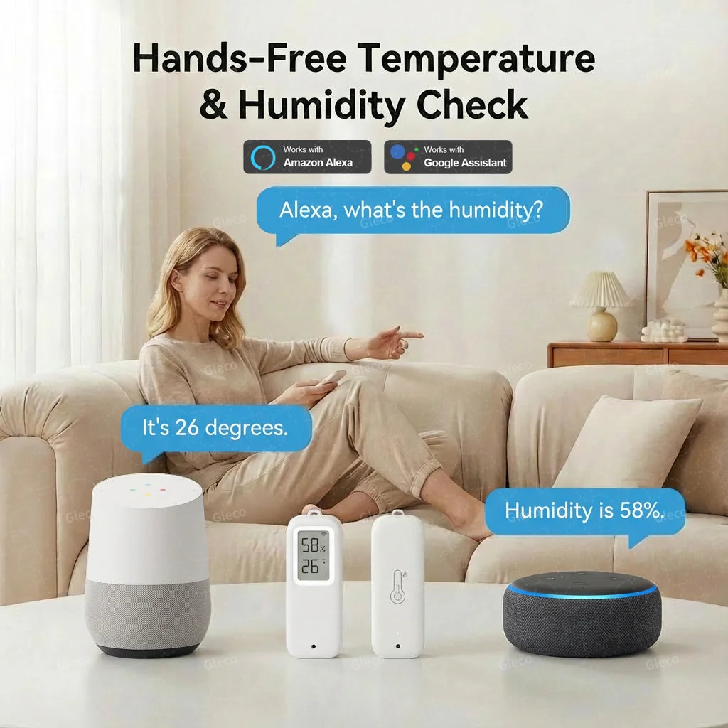 Smart Home Zigbee Temperature Humidity Sensor Waterproof Tuya APP Remote Monitor Thermometer Hygrometer With/without LCD for Z2M