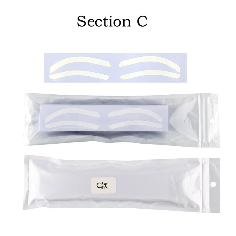 50Pc Disposable Eyebrow Design Stencil Eyebrow Tint Airbrush Auxiliary Sticker For Brows Shaping With Single Eyebrowstype Option