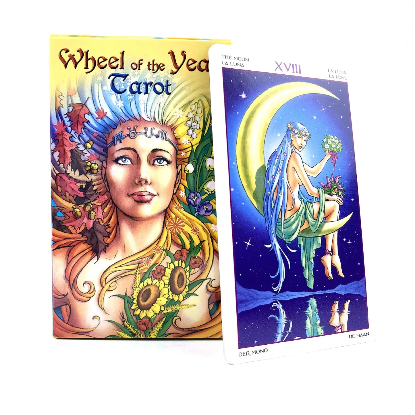 12*7cm Wheel Of Year Tarot Cards with paper manual board games tarot deck 78 cards