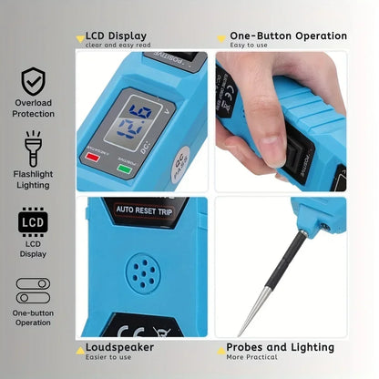 Inteligentny tester obwodów samochodowych 823, z wyświetlaczem napięcia LED — zasilany przez USB, kompatybilny z pojazdami o napięciu 3,5–36 V DC