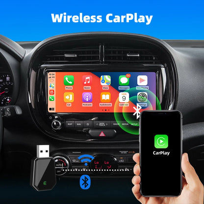 EKIY 2in1 Wired To Wireless CarPlay Dongle Android Auto Adapter Car Intelligent Systems AI Smart Box For Car With Wired CarPlay