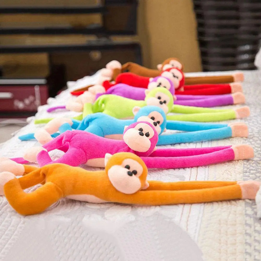 Long Arm Monkey Plush Doll Color Stuffed Monkey Cute Animal Plush Toys Creative Curtain Doll Hanging Monkey Decorative Gifts