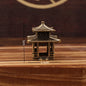 Retro Brass Micro Landscape Chinese Rockery Ancient Pavilion Ancient Architecture Miniature Model Bonsai Fish Tank Decoration