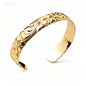 1pc Hawaiian Hamilton Heirloom Tribal Bangle Cuff Bracelet 14k Gold Plated Copper Jewelry