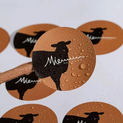 500PCS PVC Waterproof Stickers Custom Stickers and Customized Logo Wedding Birthday Baptism Label Personalize Sticker