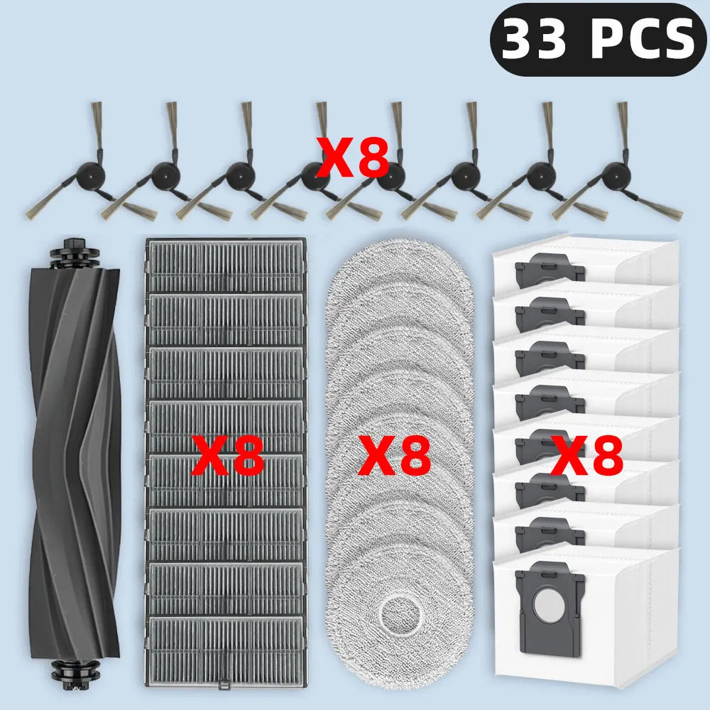 Compatible For (Dreame L10s Ultra Gen 3, L40 Ultra Gen2, L50 Ultra AE / CE, X40 Ultra Complete) Parts Brush Filter Mop Dust Bag