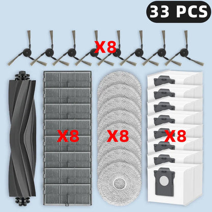 Compatible For (Dreame L10s Ultra Gen 3, L40 Ultra Gen2, L50 Ultra AE / CE, X40 Ultra Complete) Parts Brush Filter Mop Dust Bag
