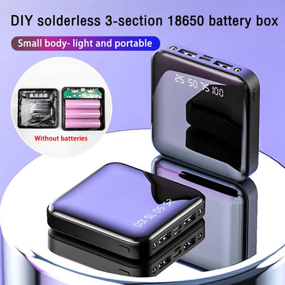3*18650 Battery Holder Type-C Power Bank Battery Box Mobile Phone Charger DIY Shell Case Charging Storage Case For SmartPhones