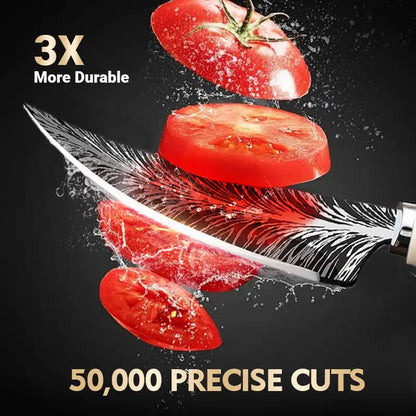 2025 new model boning knife with knife cover kitchen accessories, high-hardness forged sharp Damascus texture knife, fruit knife
