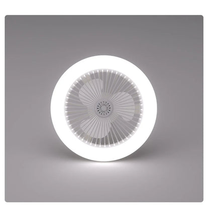 2 In 1 Ceiling Fan Lamps 3 Speeds Adjustable E27 Base Infinitely Dimmable for Living Room Bedroom Study LED Decorative Light