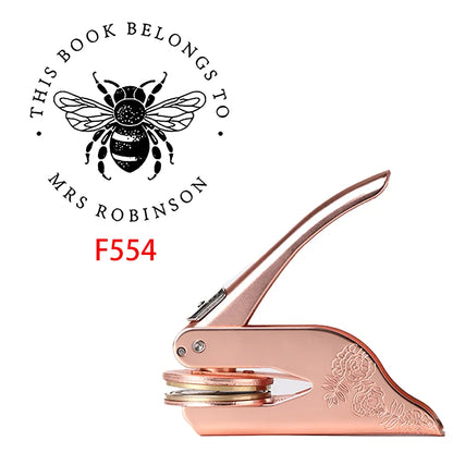 Personalized Book Embossers Custom LOGO Book Embosser Stamps From the Library / Envelope Party Invitation Embossing Stamps DIY