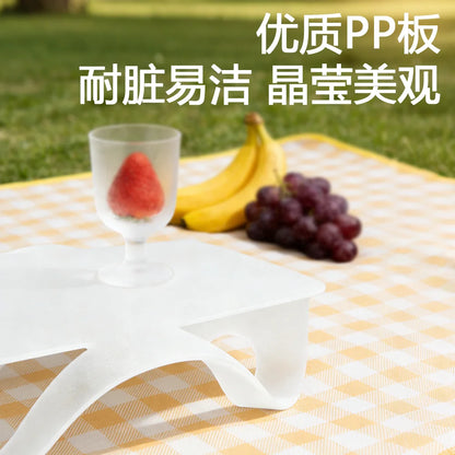 Outdoor PP Folding Table for Camping Heat-Resistant Compact Dining Table Food-Grade Material Cutting Board