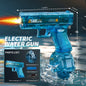 Electric Water Gun, Automatic Squirt with Pistol Realistic Gun Muzzle Flame Summer Outdoor Beach Swimming Pool Party Toy
