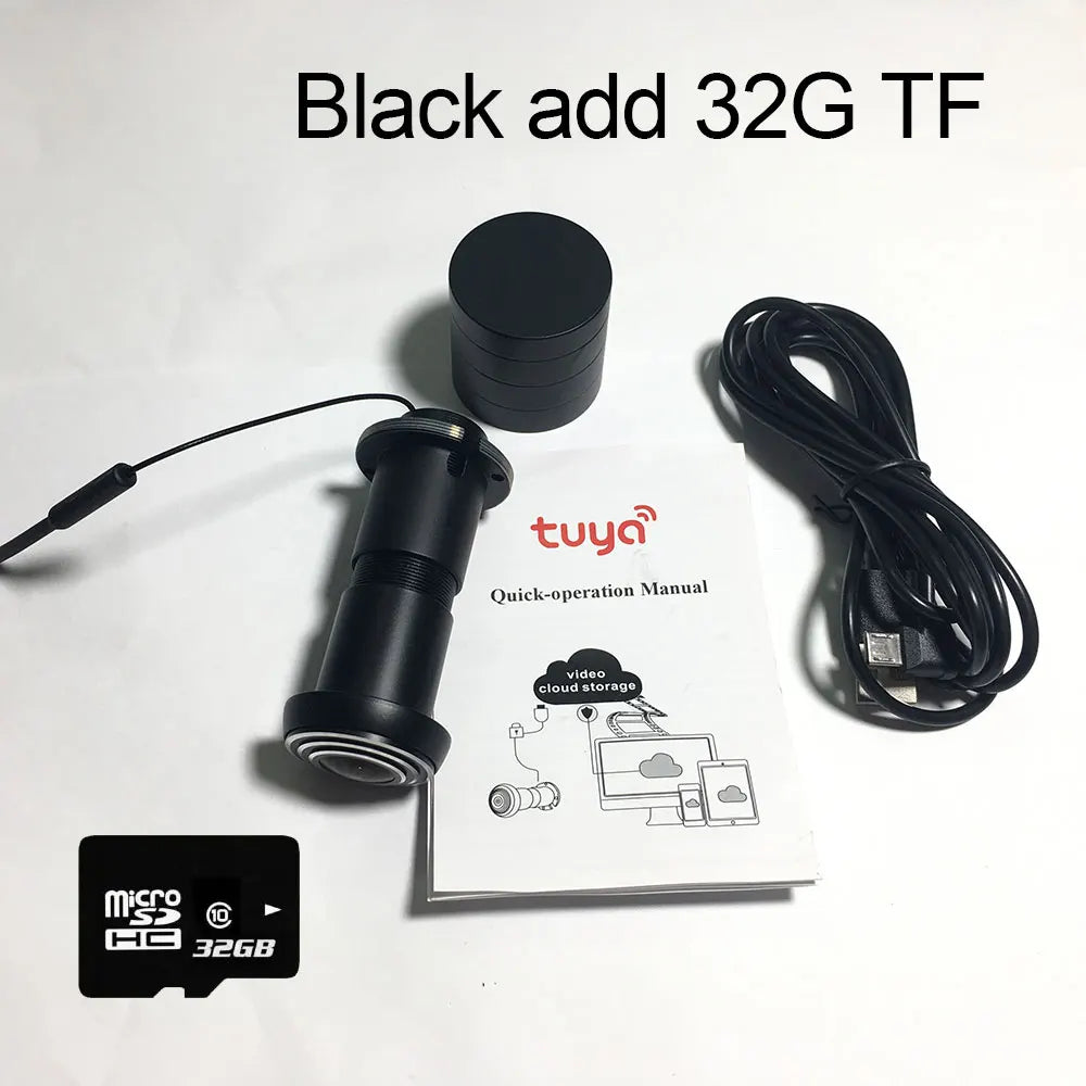 Tuya 5G Wifi Drzwi Wizjer Zabezpieczający 1080P HD Obiektyw 1.66mm Szerokokątny Rybie Oko Kamera Sieciowa CCTV Mini Wizjer do Drzwi P2P ONVIF