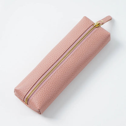 Custom Name Cow Leather Pencil Case Luxury Zipper Business Office Storage Bag Student Pen Bag Personalized Cosmetic Bags Gift