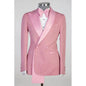 Rose Pink 2-Piece Men's Tuxedo with Spacious Lapel for Wedding Banquet Party Formal Men's Clothing Custom-Made Di