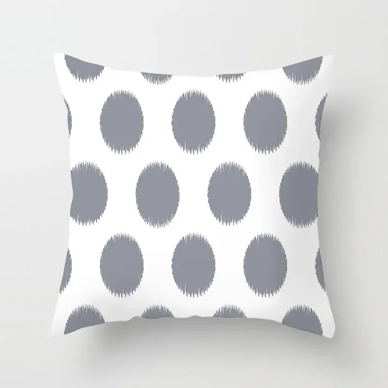 European Gray Pillowcase Geometric Pillow Cover Sofa Cushion Cover Garden Throw Pillows Hotel Outdoor Cushions car Chair 45X45cm