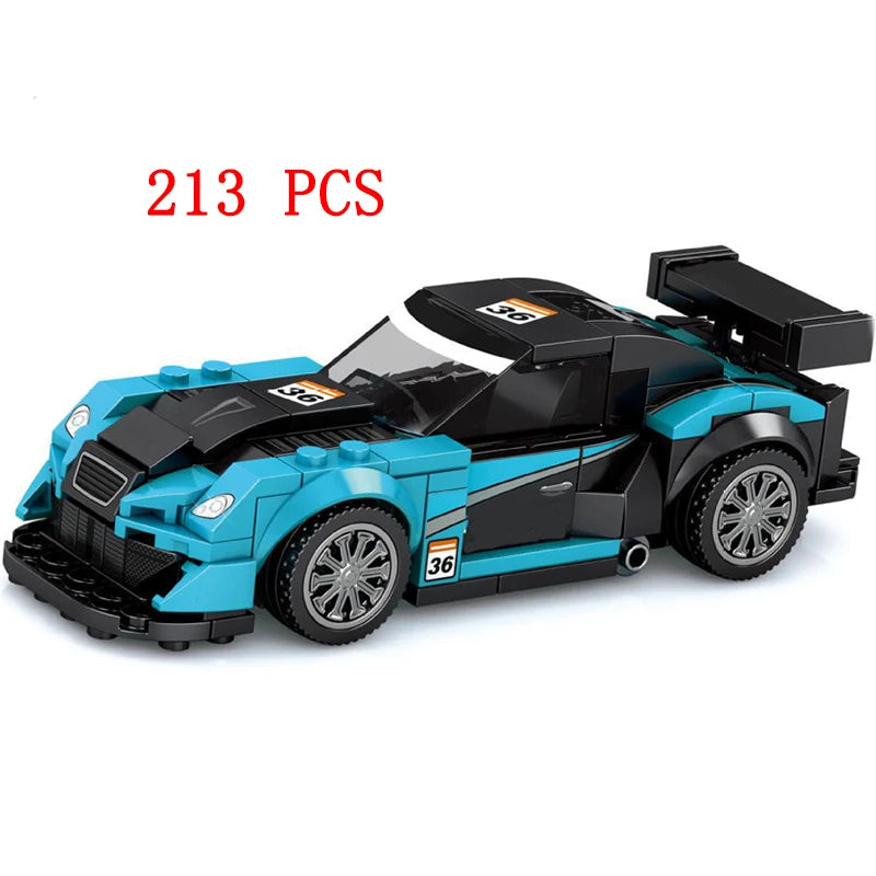 City Speed Racing MOC Car Sports Building Blocks Bricks Classic Rally sport Super Racer Vehicles Christmas gift Technical toys
