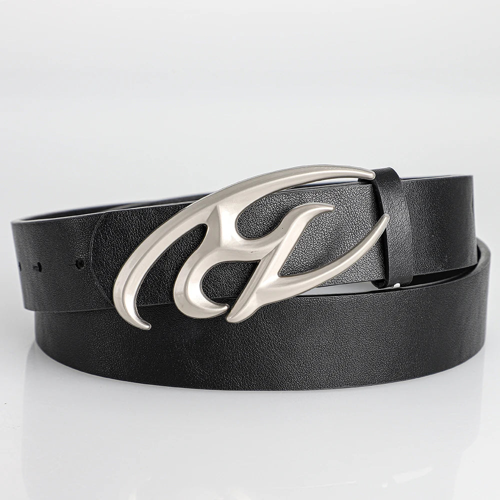 New Stylish Irregular Alloy Buckle Waist Belt, Casual Retro Punk Y2k Belt ，For Men Women Trendy Accessory Belts ，For Ideal Gifts