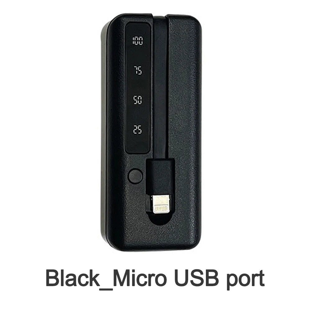 1*18650/18700/20700/21700 Battery Charger Type-C USB Ports Power Bank Case DIY Shell Kit Cell Phones Powerbank Box with Cable