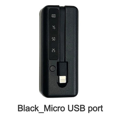 1*18650/18700/20700/21700 Battery Charger Type-C USB Ports Power Bank Case DIY Shell Kit Cell Phones Powerbank Box with Cable