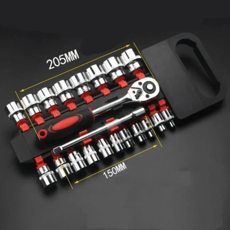 Portable 12PCS Bike Repair Tool Kit Multifunction Socket Wrench Set for Motorcycle Auto Boat Hardware Repair