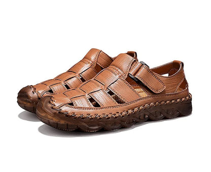 Large Size Summer New Men's Beach Sandals Outdoor Casual Leather Bag Head Wear-resistant Breathable Men's Shoes