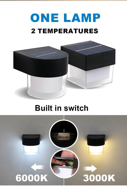 LUCKYLED Solar Outdoor Wall Light Waterproof LED Facade Wall Lamp 4W Wireless Street Porch Garden Lighting