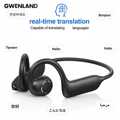 AI Camera Open Ear Headphones, 8MP POV Video, EIS Anti-Shake, AI Translation, Wireless Sports Earbuds for Running & Travel