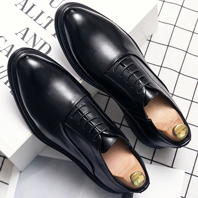 Men's Dress Shoes Classic Oxfords Leather Shoes For Men Social Brogues High Quality Casual Business Wedding Leather Shoes Man