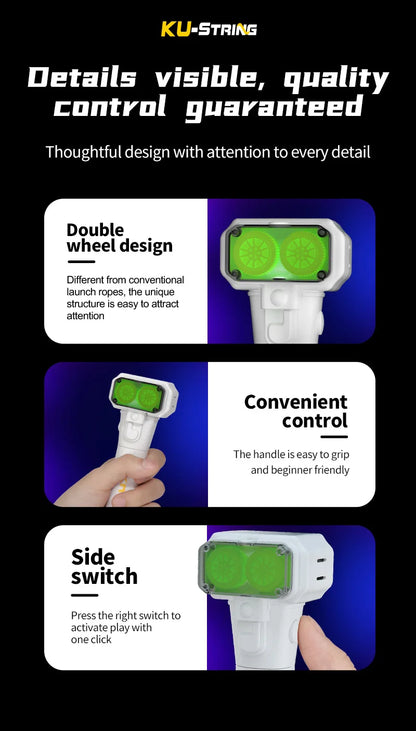 New String Rope Glow in The Dark String Rope Launcher Luminous Portable Handheld String Stress Relief Toy For Kids Party Gift
