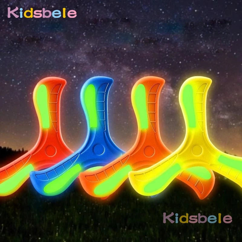 EVA 360 Degrees Returning Spinner Three-leaf Luminous Boomerang Summer Outdoor Sports Game Parent-Child Safe Competitive Toy