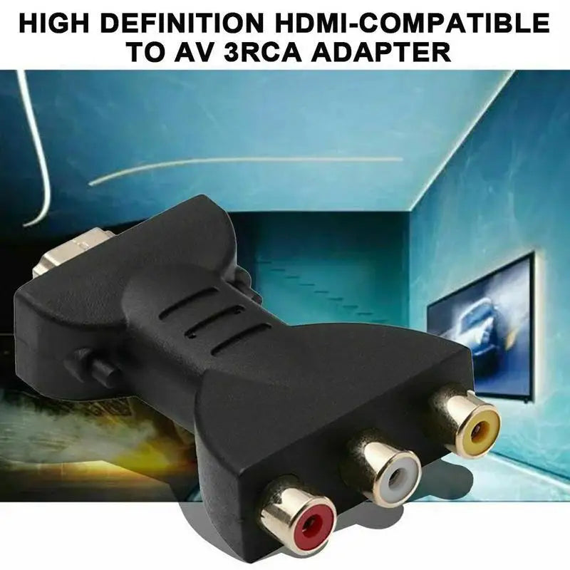 Wire Connector AV Digital Signal HDMI To 3 RCA Audio Adapter Component Converter Video For PC Projector Tablet Computers Arcade