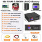 LiFePO4 48V 300AH 15Kwh Battery 51.2V 100AH 150AH 200AH Lithium Solar Home Battery 6000+ Cycles For Home Energy Storage EU Stock