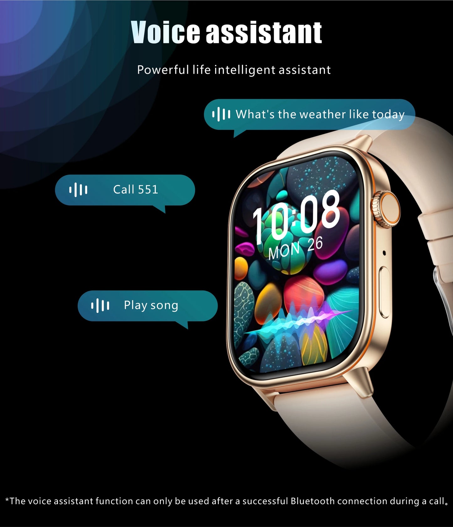 2026 New Women Fashion Sports Smart watch 2.01-inch Screen IP68K Swim GPS Positioning Bluetooth Call Health Heart Rate Bracelets