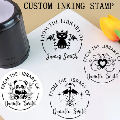 Custom Self-Inking Stamp 25/30/40/50mm Round Logo Design P Personalized Press-type Inking Stamp for Wedding Invitation Envelope
