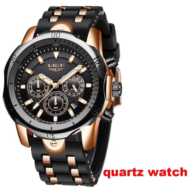 2026 LIGE Automatic Mechanical Wrist Watches For Men Top Brand Luxury Tourbillon Men Watch Fashion Business Waterproof Watch Men