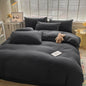 KDJEIKZ Hotel equivalent 3pcs Brushed Solid Color Duvet Cover, duvet cover*1+Pillowcases*2, Polyester Fabric, All Season Bedding