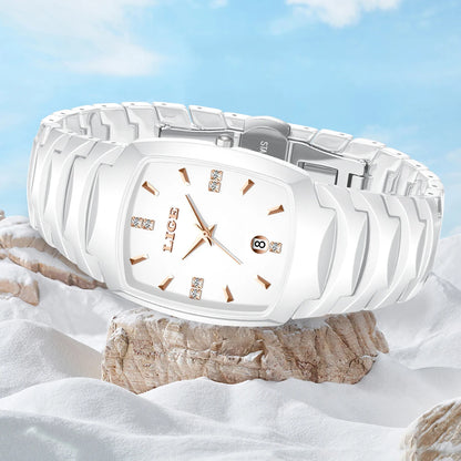 LIGE New Ladies Waterproof Watch Luxury Ceramic Braceletz Women Watches Creative Fashion Original Elegant Quartz Wristwatch Gift