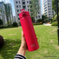 TYESO 600/750ML Stainless Steel Thermos with Straw, Car Sports Water Cup, Hot & Cold Insulated Mug