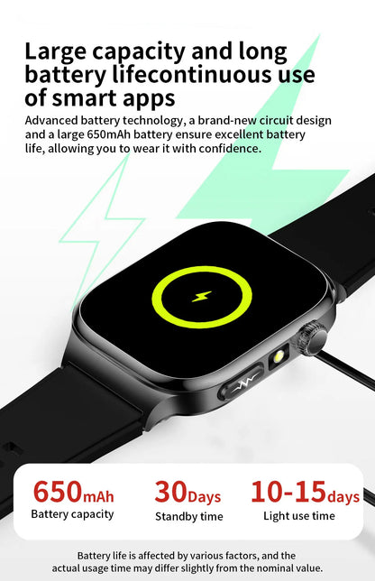 New Blood Lipids Uric Acid Blood pressure Smart Watch Men ECG+PPG Fitness Tracker Clock Heart Rate Bluetooth call Smart watches