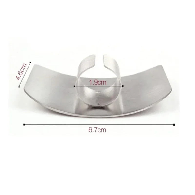 Stainless Steel Finger Protector Kitchen Knife Cutting Cooking Finger Protector Safe Kitchen Durable Chop Shield Cut Gadget