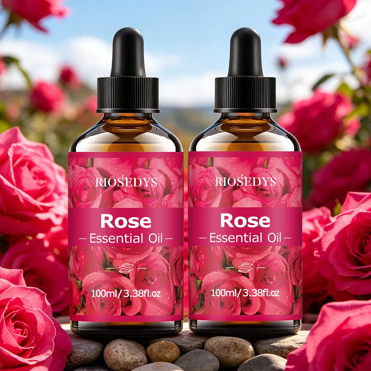 100ml ROSE ESSENTIAL OIL is a Suitable for massage and skincare, deeply nourishes and moisturizes, and improves skin condition.