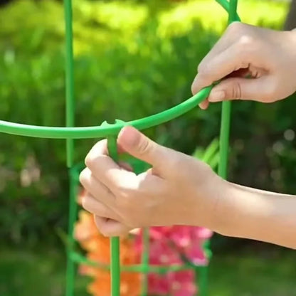 2-6Set Plant Support Plant Stakes Round Plant Support Ring Plastic Plant Cage Holder Flower Pot Climbing Trellis Gardening Tools