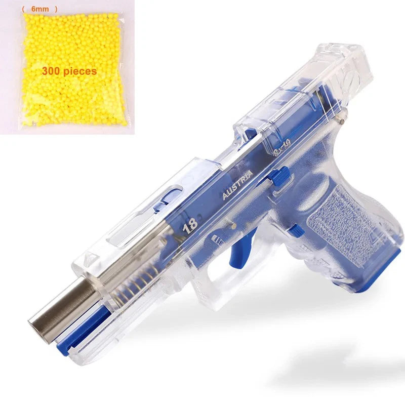 G18 Manual Bb Bullet Launcher - Realistic Design With Spare Magazine, Perfect For Outdoor Team Games