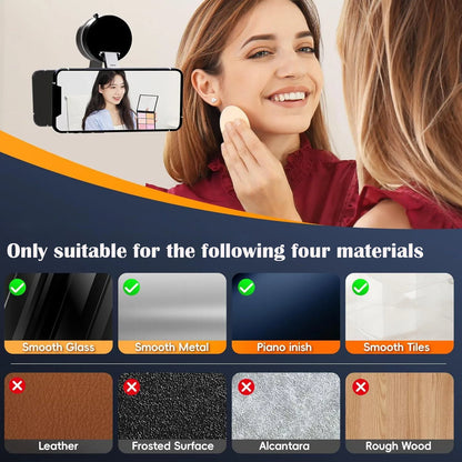Upgraded Foldable Magnetic Car Phone Holder – N52 Magnet, 360° Rotatable, Dashboard Suction Cup, ABS, with Wrench & Mount Pad