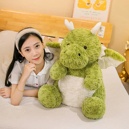 22-60CM Cute Pterodactyl Flying Dragon Doll Dinosaur with Wings Plush Toy Bed Pillow Sleeping Companion Soothing Gift for Kid