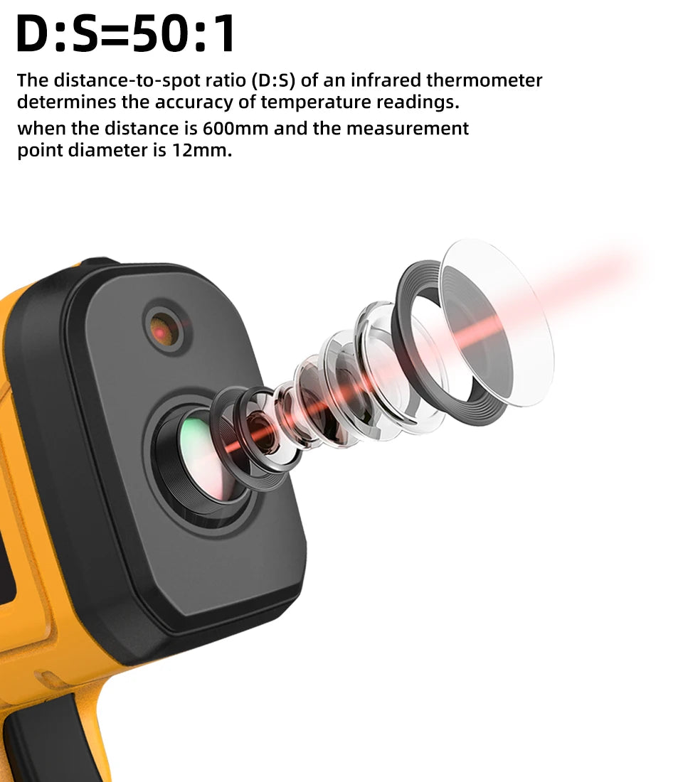 BSIDE H3 Infrared Thermometer Gun -50~1400°C Handheld Digital Laser Industrial Non Contact Temperature meter Measuring Tester