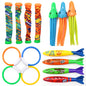Swimming Diving Toys Set for Kids Children's Pool Treasure Hunt Games Diving Torpedo Water Ring Diamond Water Suit Toys Gift