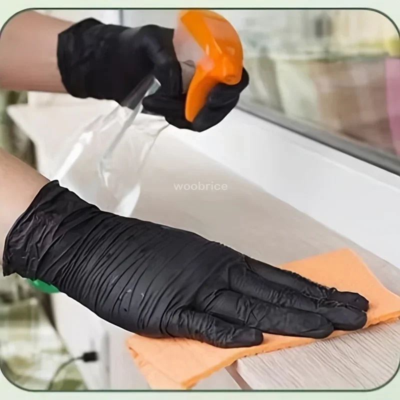Black Nitrile Gloves Disposable Gloves for Household Cleaning Work Safety Tools Gardening Gloves Kitchen Cooking Tools Tatto